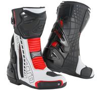 Bogotto Donington Stivali da motocicletta, bianco/nero/rosso, Taglia 46