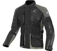 Bogotto Explorer-Z impermeabile Moto Giacca in Pelle / Tessuto, nero-verde, taglia S per maschi
