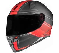Bogotto FF110 Cinder Casco, nero opaco/rosso, Taglia XS