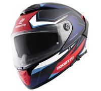 Bogotto FF118 Vilial Casco, nero-bianco-rosso-blu, taglia 2XL per maschi
