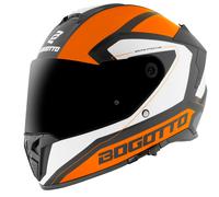Bogotto FF122 BGT Casco, bianco-arancione, taglia M per maschi