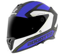Bogotto FF122 BGT Casco, bianco-turchese-blu, taglia L per maschi
