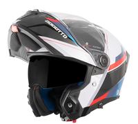 Bogotto FF404 Ezion Casco apribile, nero/bianco/rosso/blu, Taglia 2XL