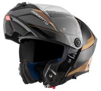 Bogotto FF404 Ezion Casco apribile, nero/marrone, Taglia 2XL