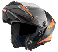 Bogotto FF404 Ezion Casco apribile, nero opaco/arancione, L