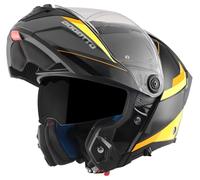 Bogotto FF404 Ezion Casco apribile, nero opaco/giallo, L