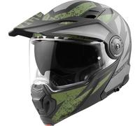 Bogotto FG-102 Safari Casco da enduro in fibra di vetro, nero-grigio-verde, taglia S per maschi