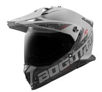 Bogotto FG-601 Duo Casco da enduro in fibra di vetro, grigio, taglia 3XL per maschi