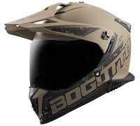 Bogotto FG-601 Duo Casco da enduro in fibra di vetro, marrone, taglia L per maschi