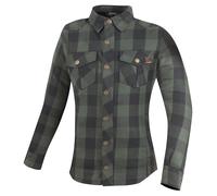 Bogotto Forgewood Camicia da moto da donna, nero/verde, Taglia XXL