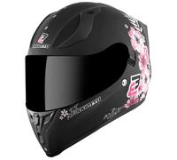 Bogotto H128 Fiori Casco, nero-rosa, taglia L per donne