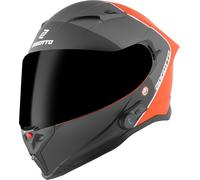 Bogotto H153 BT SPN Bluetooth Casco, nero-arancione, taglia M per maschi