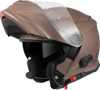 Bogotto H271 BT Bluetooth Casco, Marrone opaco, Taglia S