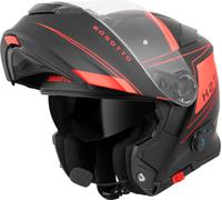 Bogotto H271 BT Taog Bluetooth Casco, nero opaco/arancione, Taglia M