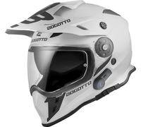 Bogotto H331 BT Bluetooth Casco Enduro, bianco opaco, Taglia L