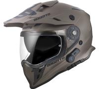 Bogotto H331 BT Bluetooth Casco Enduro, Marrone opaco, Taglia L