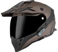 Bogotto H331 BT Tour EVO Bluetooth Casco Enduro, nero-marrone, taglia M per donne
