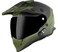 Bogotto H331 BT Tour EVO Bluetooth Casco Enduro, nero-verde, taglia S per donne