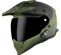 Bogotto H331 BT Tour EVO Bluetooth Casco Enduro, nero-verde, taglia S per donne