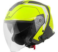 Bogotto H586 BT Illus Casco jet Bluetooth, nero-giallo, taglia XS per maschi