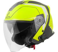 Bogotto H586 BT Illus Casco jet Bluetooth, nero-giallo, taglia XS per maschi