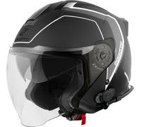 Bogotto H586 BT Illus Casco jet Bluetooth, nero-grigio, taglia S per maschi