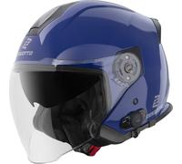 Bogotto H586 BT Solid Bluetooth Casco Jet, blu, Taglia XS