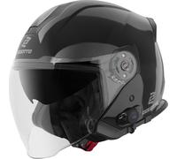 Bogotto H586 BT Solid Bluetooth Casco Jet, nero, taglia M per maschi
