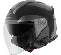 Bogotto H586 BT Solid Bluetooth Casco Jet, nero, taglia XS per maschi