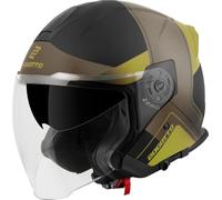 Bogotto H586 City-B Casco Jet, nero opaco/marrone/oro, L