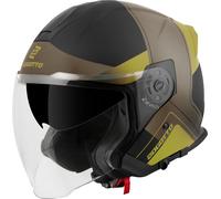 Bogotto H586 City-B Casco Jet, nero-marrone-oro, taglia S per maschi