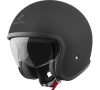 Bogotto H589 Solid Casco a reazione, nero opaco, Taglia XS