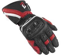 Bogotto Losail Guanti Moto, nero/rosso/bianco, Taglia M
