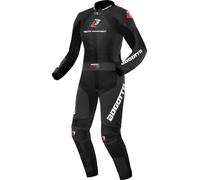 Bogotto Losail Tuta in pelle da moto da donna in due pezzi, nero, taglia 38 per donne