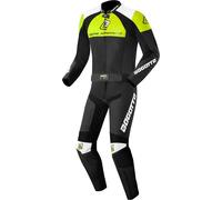 Bogotto Losail wo Piece Tuta in pelle da moto, nero-bianco-giallo, taglia 48 per maschi