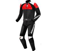 Bogotto Losail wo Piece Tuta in pelle da moto, nero-bianco-rosso, taglia 48 per maschi
