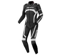 Bogotto Misano Due Pezzi Tuta In Pelle Da Moto Da Donna, Bianco/nero, Taglia 36