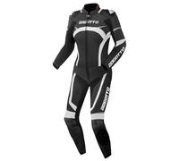 Bogotto Misano Due Pezzi Tuta In Pelle Da Moto Da Donna, nero-bianco, taglia 40 per donne