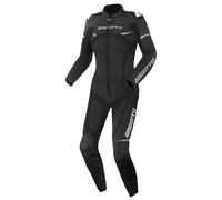 Bogotto Misano Due Pezzi Tuta In Pelle Da Moto Da Donna, nero/grigio, Taglia 44