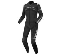 Bogotto Misano Due Pezzi Tuta In Pelle Da Moto Da Donna, nero-grigio, taglia 46 per donne