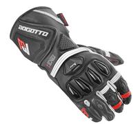 Bogotto Monza Guanti da moto perforati, nero-bianco-rosso, taglia S per maschi