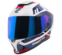 Bogotto Phantom Codex Casco in fibra di vetro, bianco-rosso-blu, taglia XS per maschi