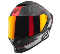 Bogotto Phantom Combo Carbon Casco, nero/rosso/bianco, Taglia XL