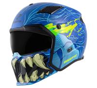 Bogotto Radic Bestia 22.06 Casco, blu/nero/giallo, Taglia 2XL