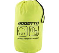 Bogotto Rain Kit Tuta antipioggia della moto a due pezzi, nero-giallo, taglia XL per maschi