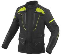 Bogotto Shado Giacca tessile moto impermeabile 2in1 laminata, nero/neon, Taglia S