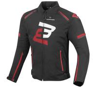 Bogotto Sparrow Giacca tessile moto impermeabile, nero/rosso, Taglia M