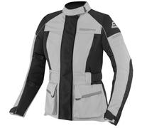 Bogotto Tampar Tour impermeabile Giacca tessile moto da donna, nero/grigio, Taglia S