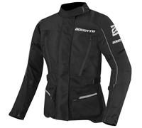 Bogotto Tampar Tour impermeabile Giacca tessile moto da donna, nero, Taglia M