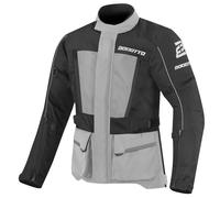 Bogotto Tampar Tour impermeabile Giacca tessile moto, nero/grigio, Taglia L